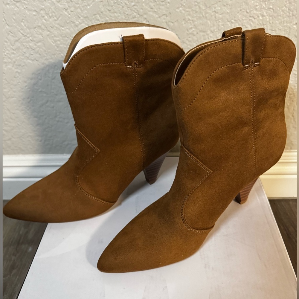Brown Suede Women's Ankle Boots
